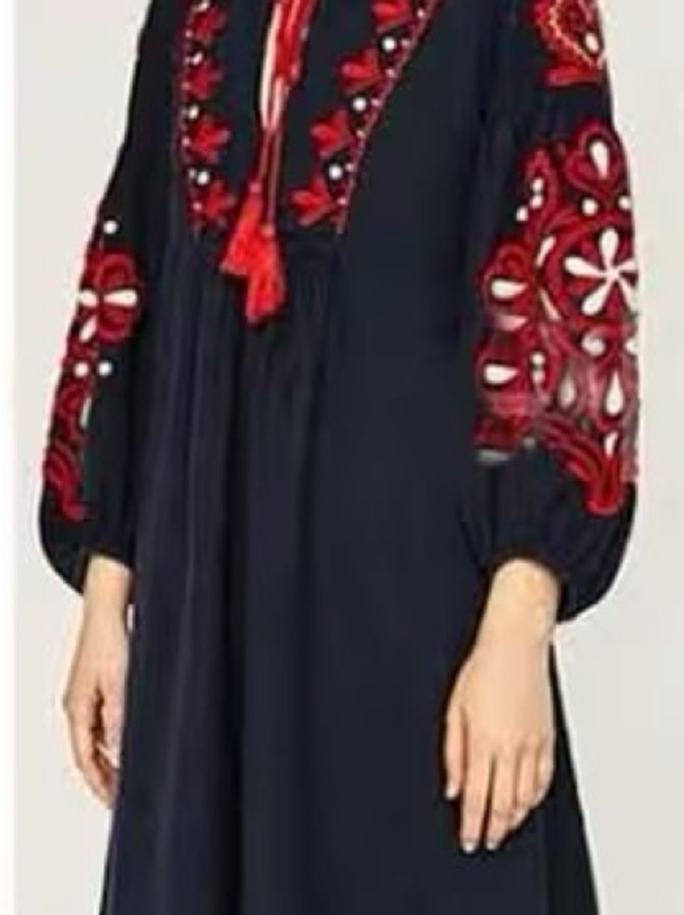 Zara Embroidered Boho cotton/Linen Dress Bliggers favorite S